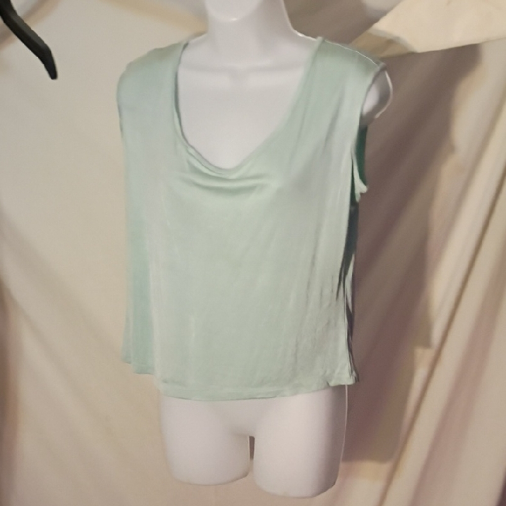 St. John Light Green Tank Top